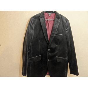 Alfani, black velvet, tuxedo jacket. Size M.
